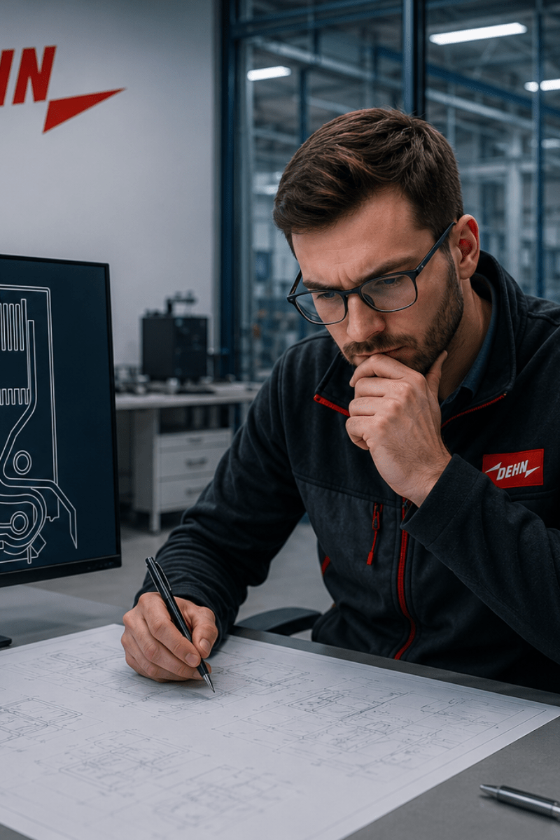 Men working innovation technology DEHN SPD ACI Lab